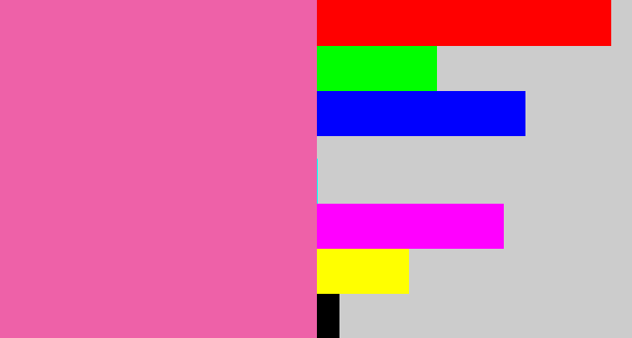Hex color #ee61a8 - medium pink