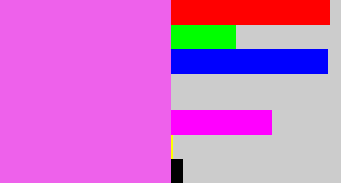 Hex color #ee61eb - light magenta