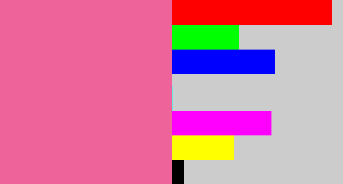 Hex color #ee6399 - medium pink