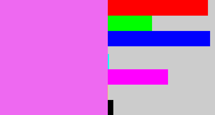 Hex color #ee69f1 - purply pink