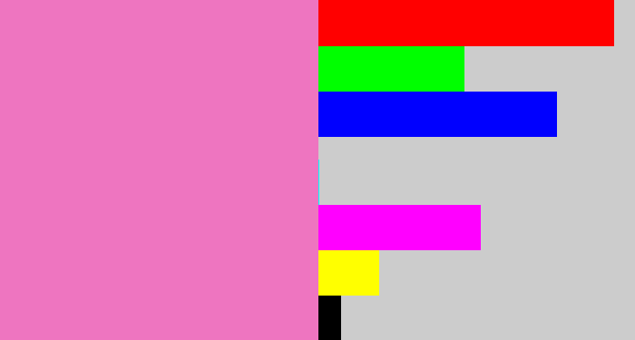 Hex color #ee75c0 - pink