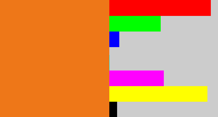 Hex color #ee7718 - orange