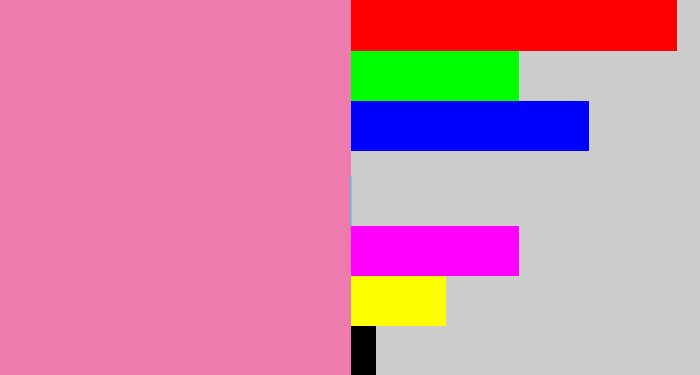 Hex color #ee7bad - pinky
