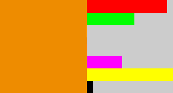 Hex color #ee8c00 - tangerine