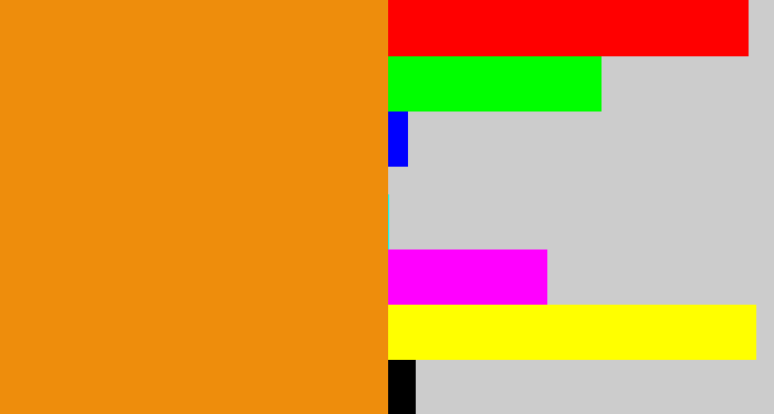 Hex color #ee8d0c - tangerine