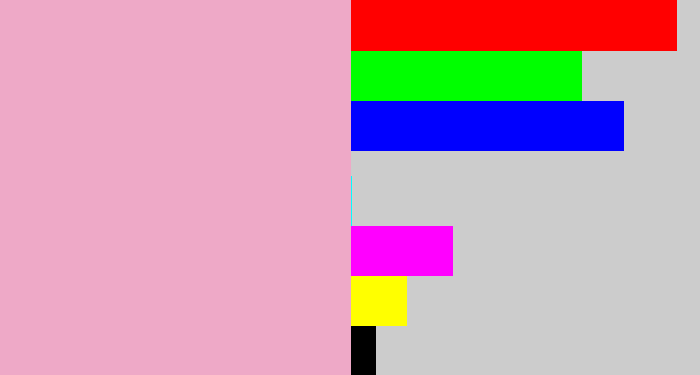 Hex color #eea9c7 - soft pink