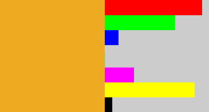 Hex color #eeab21 - squash
