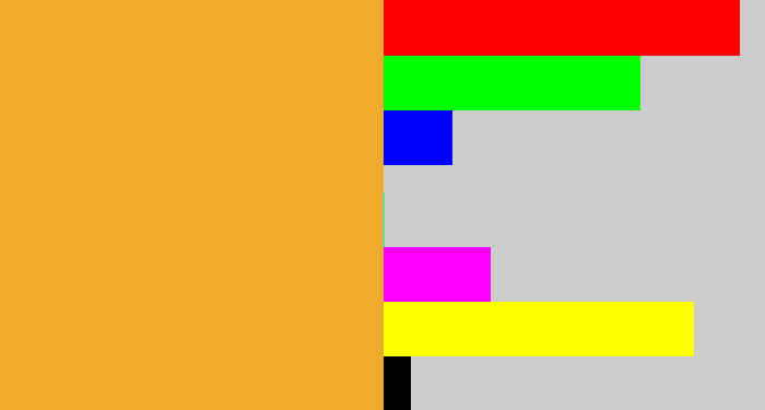 Hex color #eeab2d - macaroni and cheese