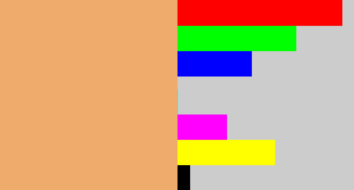 Hex color #eeab6c - apricot