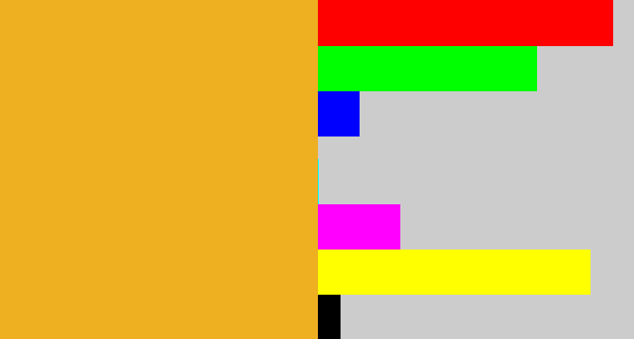 Hex color #eeaf21 - squash