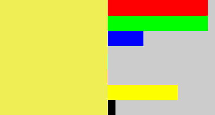 Hex color #eeed53 - dull yellow