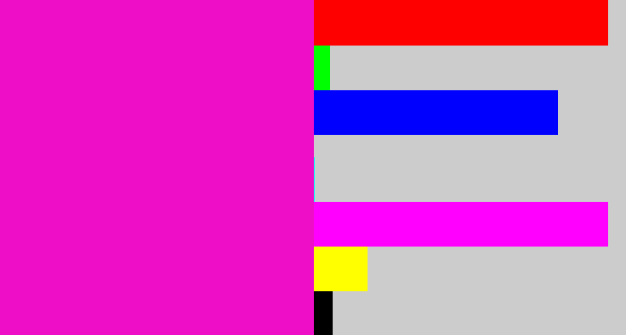 Hex color #ef0ec7 - hot magenta