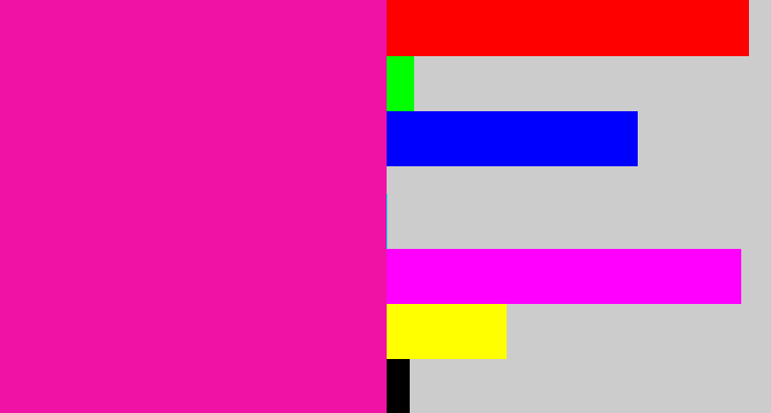 Hex color #ef12a5 - shocking pink