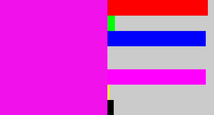 Hex color #ef12ea - pink/purple