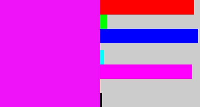 Hex color #ef13f9 - pink/purple