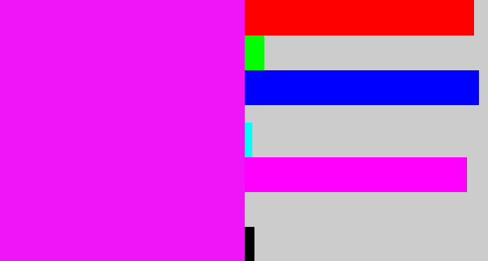 Hex color #ef15f6 - pink/purple