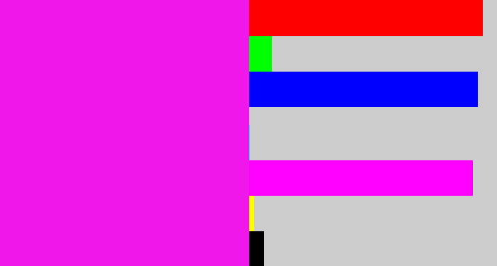 Hex color #ef17ea - pink/purple