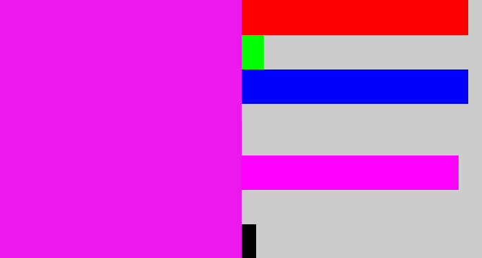 Hex color #ef17ef - pink/purple