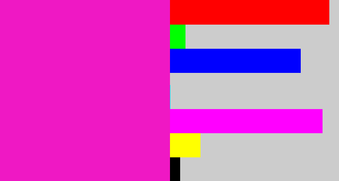 Hex color #ef18c4 - hot magenta