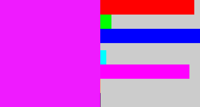 Hex color #ef1bff - pink/purple