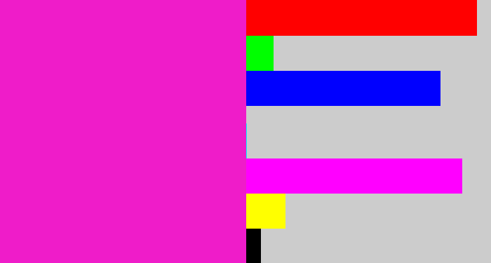 Hex color #ef1cc9 - fuchsia