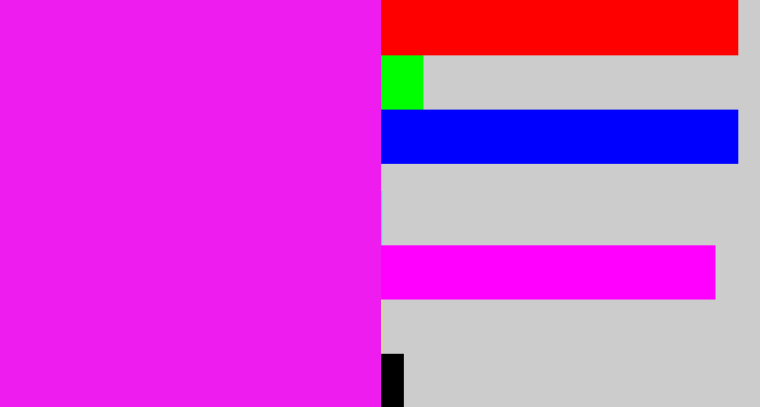 Hex color #ef1cef - pink/purple