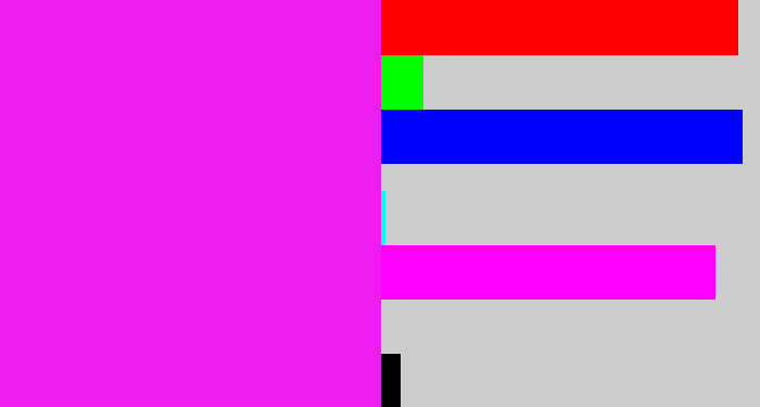 Hex color #ef1df2 - pink/purple