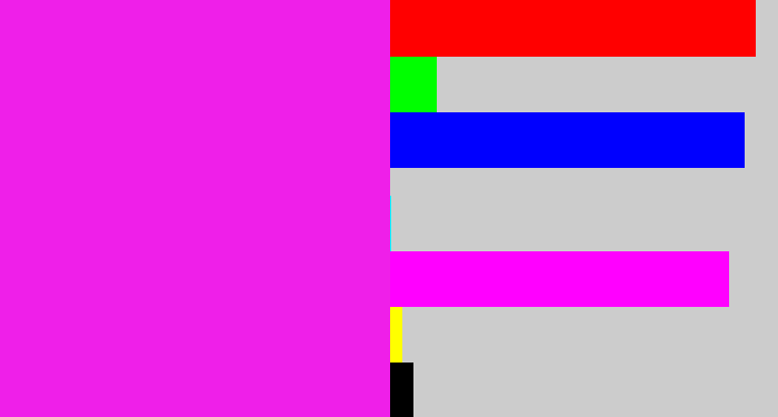 Hex color #ef1fe9 - pink/purple