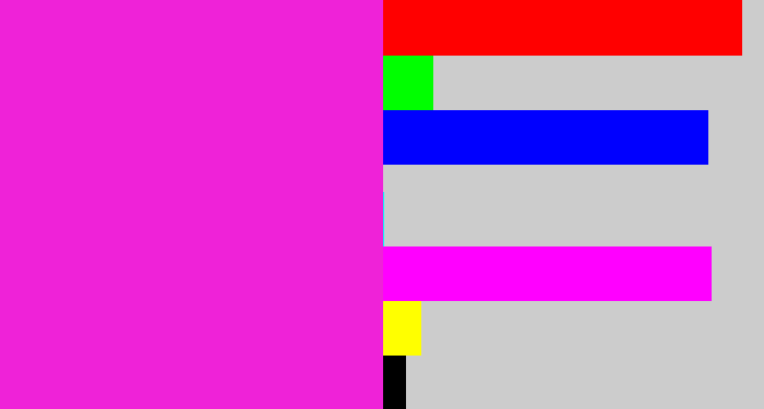 Hex color #ef22d8 - pink/purple