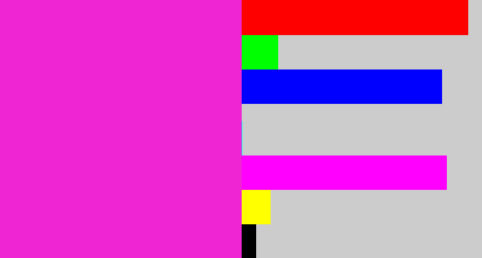 Hex color #ef25d3 - pink/purple