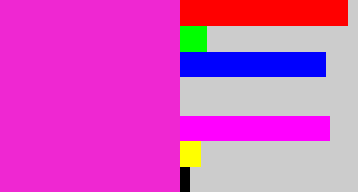 Hex color #ef27d2 - pink/purple