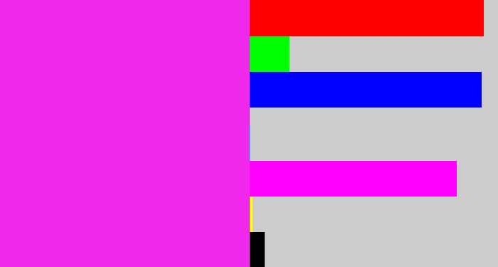 Hex color #ef28ec - pink/purple