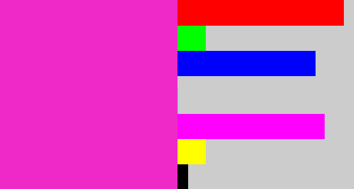 Hex color #ef29c8 - purple pink