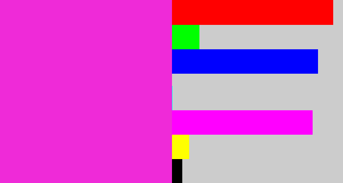 Hex color #ef2ad8 - pink/purple