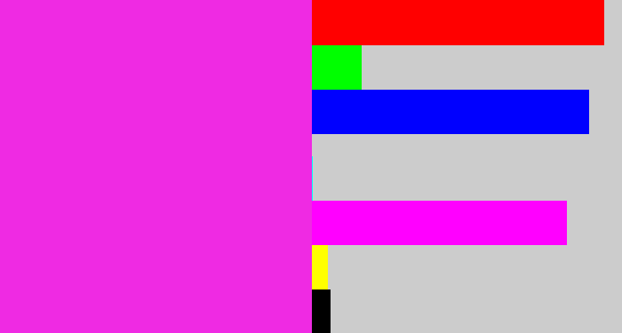 Hex color #ef2ae3 - pink/purple