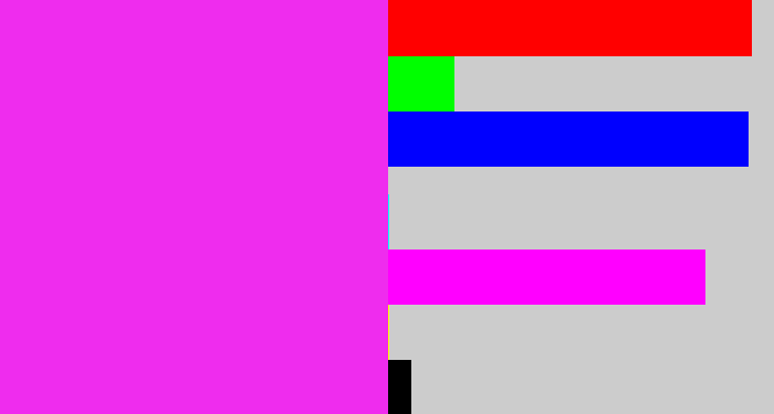 Hex color #ef2cee - pink/purple
