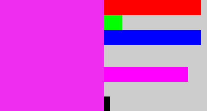 Hex color #ef2def - pink/purple