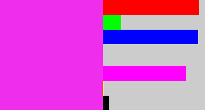 Hex color #ef2eed - pink/purple