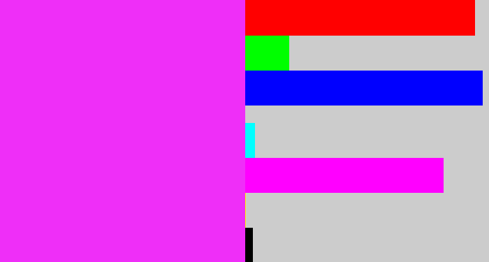 Hex color #ef2ef8 - pink/purple