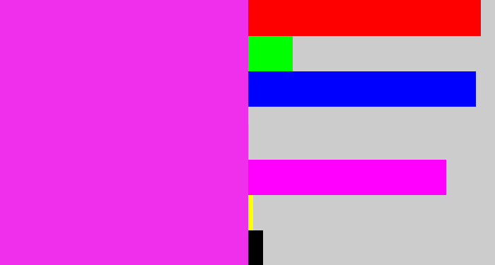 Hex color #ef2feb - pink/purple