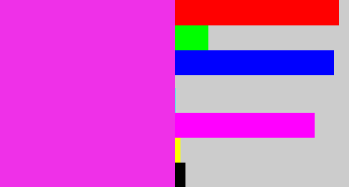 Hex color #ef30e8 - pink/purple