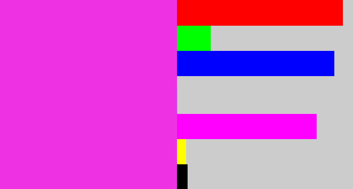 Hex color #ef31e4 - pink/purple