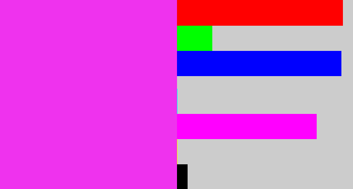 Hex color #ef32ee - pink/purple