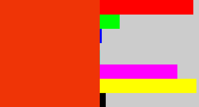 Hex color #ef3406 - orangish red