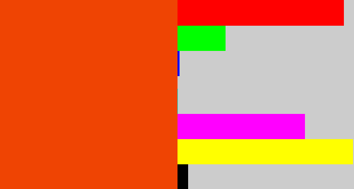 Hex color #ef4403 - orangish red