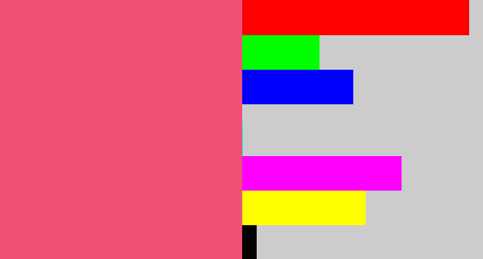 Hex color #ef5175 - warm pink