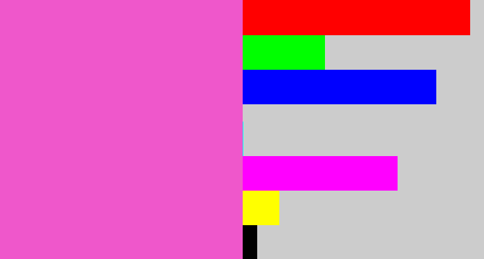 Hex color #ef57cb - purpleish pink