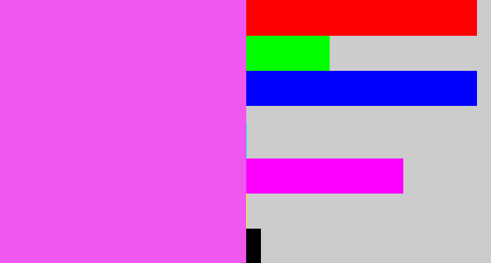 Hex color #ef57ef - light magenta