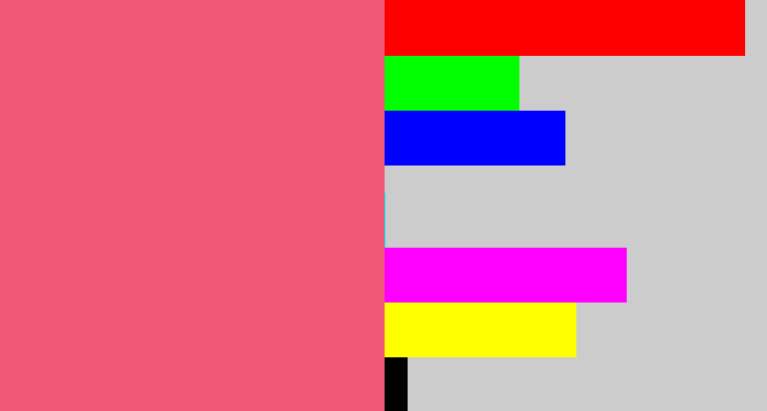 Hex color #ef5877 - warm pink