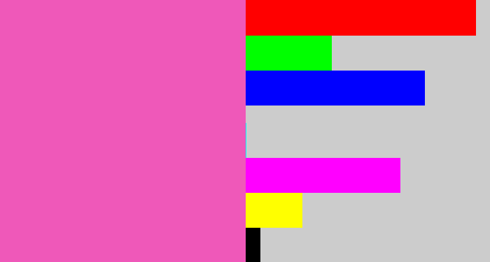 Hex color #ef58b9 - purpleish pink